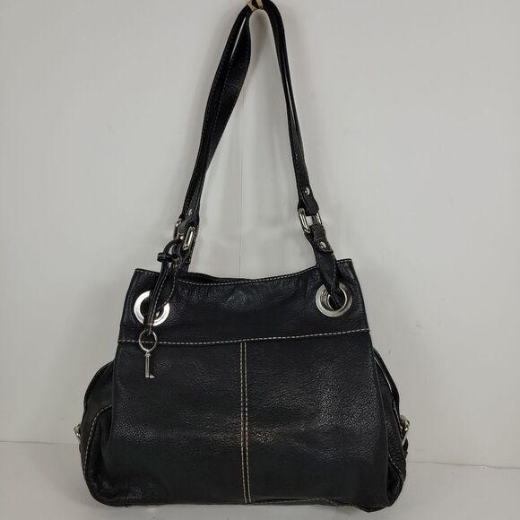 Fossil Black Leather Women's Shoulder Bag - Picture 3 of 12